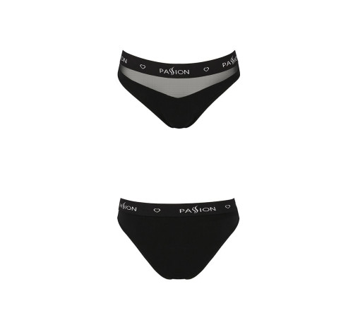 Трусики з прозорою вставкою Passion PS006 PANTIES S, black