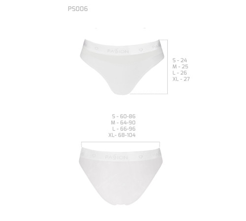 Трусики з прозорою вставкою Passion PS006 PANTIES M, white