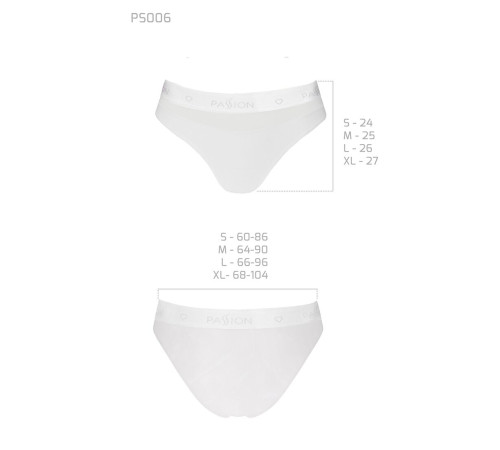 Трусики з прозорою вставкою Passion PS006 PANTIES S, white