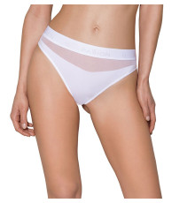 Трусики з прозорою вставкою Passion PS006 PANTIES XL, white