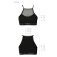 Спортивний топ з прозорою вставкою Passion PS006 TOP L, black