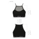 Спортивний топ з прозорою вставкою Passion PS006 TOP M, black