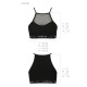 Спортивний топ з прозорою вставкою Passion PS006 TOP S, black