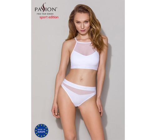 Спортивний топ з прозорою вставкою Passion PS006 TOP M, white