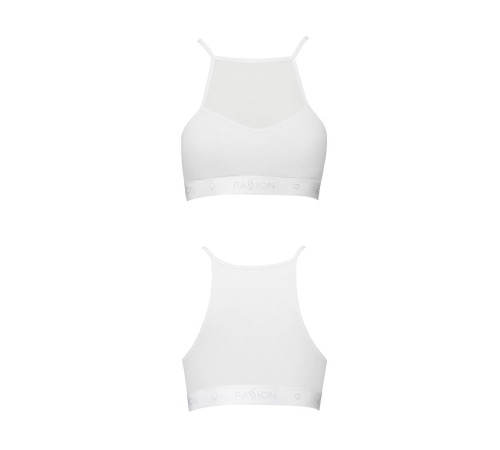 Спортивний топ з прозорою вставкою Passion PS006 TOP M, white