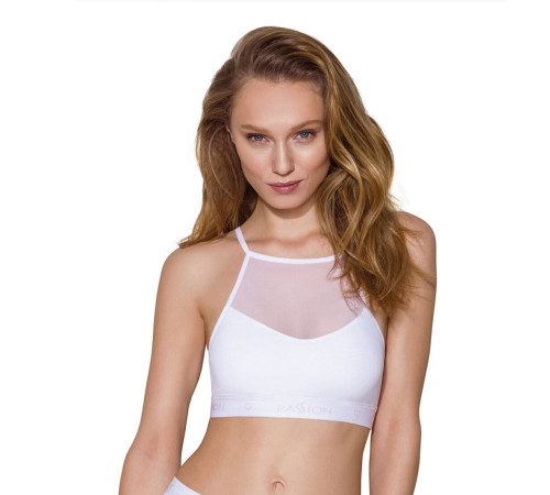 Спортивний топ з прозорою вставкою Passion PS006 TOP M, white