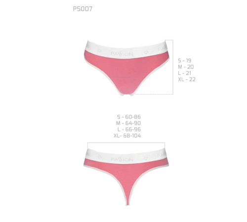 Спортивні трусики-стрінги Passion PS007 PANTIES L, pink