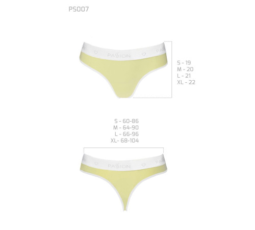 Спортивні трусики-стрінги Passion PS007 PANTIES M, yellow