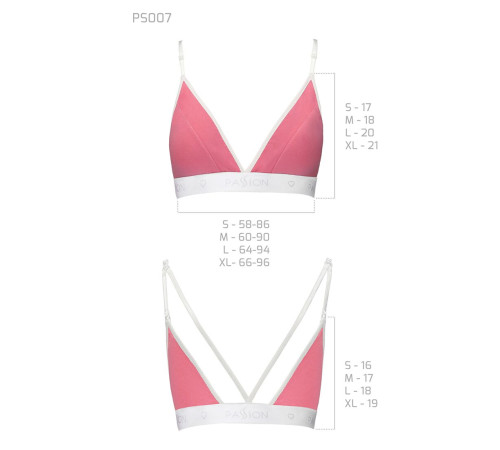 Спортивний топ з подвійними бретелями Passion PS007 TOP L, pink