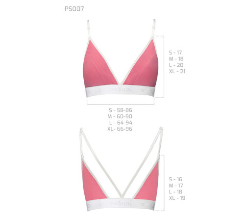 Спортивний топ з подвійними бретелями Passion PS007 TOP M, pink