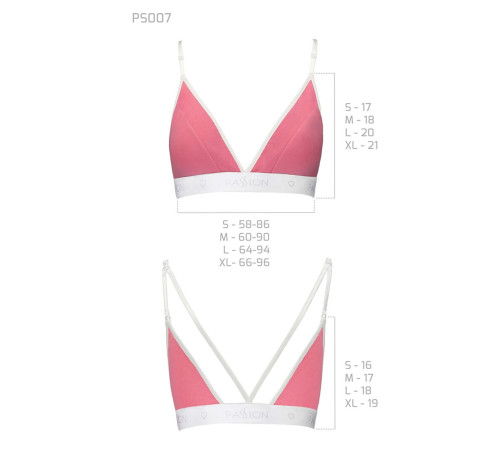 Спортивний топ з подвійними бретелями Passion PS007 TOP S, pink