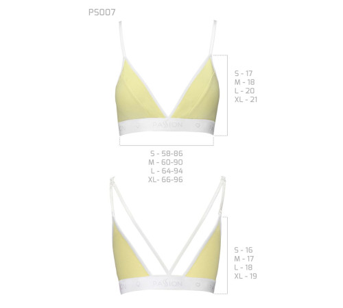 Спортивний топ з подвійними бретелями Passion PS007 TOP M, yellow