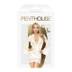 Комплект пеньюар з декором у вигляді троянд та стрінгами Penthouse - Sweet Retreat White S/L