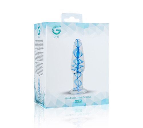 Скляна анальна пробка з внутрішньою спіраллю Gildo Glass Buttplug No. 23