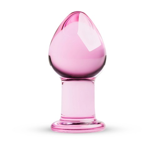 Рожева анальна пробка зі скла Gildo Pink Glass Buttplug