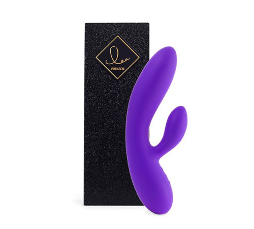 Гнучкий вібратор кролик з двома моторами FeelzToys Lea Rabbit Vibrator Medium Purple