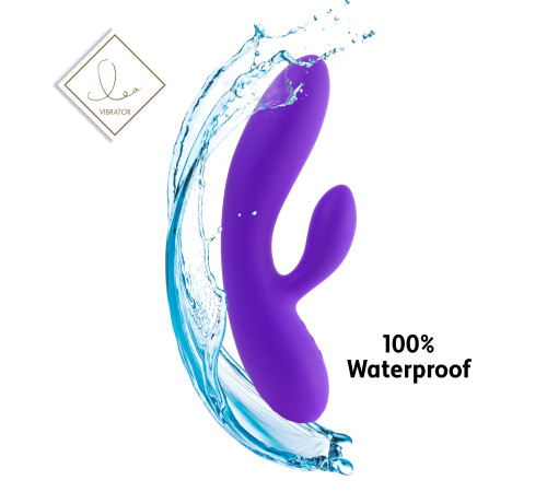 Гнучкий вібратор кролик з двома моторами FeelzToys Lea Rabbit Vibrator Medium Purple