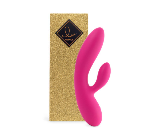 Гнучкий вібратор кролик з двома моторами FeelzToys Lea Rabbit Vibrator Rubine Red