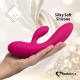 Гнучкий вібратор кролик з двома моторами FeelzToys Lea Rabbit Vibrator Rubine Red