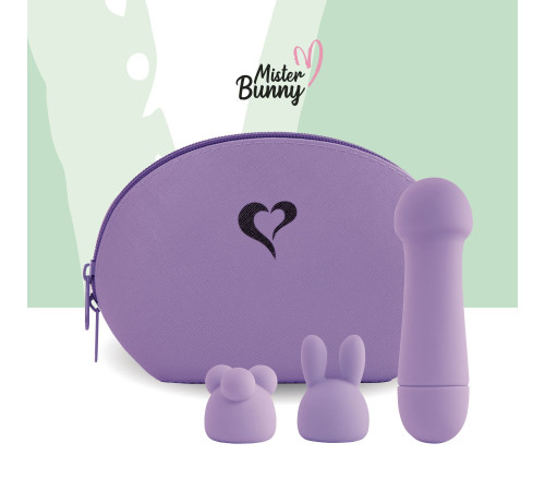 Мінівібратор FeelzToys Magic Bunny Purple з двома насадками