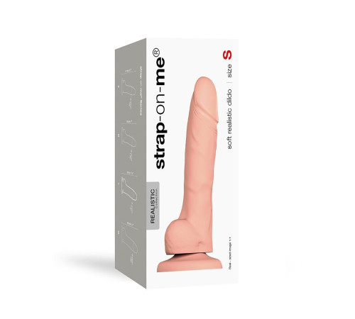 Реалістичний фалоімітатор Strap-On-Me SOFT REALISTIC DILDO Vanilla - Size S