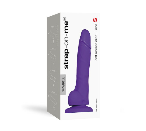 Реалістичний фалоімітатор Strap-On-Me SOFT REALISTIC DILDO Violet - Size S