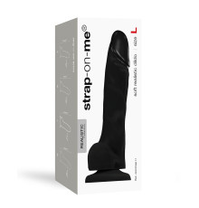 Реалістичний фалоімітатор Strap-On-Me SOFT REALISTIC DILDO Black - Size L