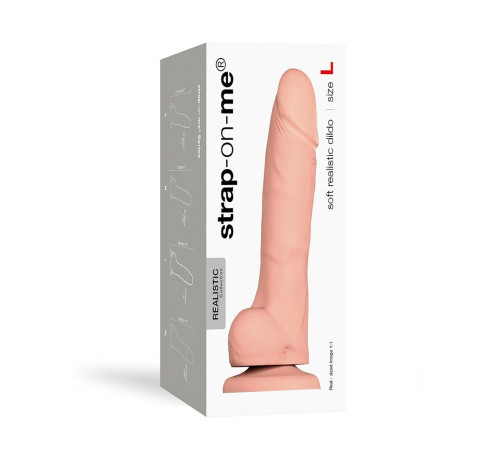 Реалістичний фалоімітатор Strap-On-Me SOFT REALISTIC DILDO Vanilla - Size L