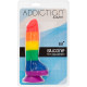 Райдужний фалоімітатор ADDICTION - JUSTIN - 8 "- RAINBOW, 20,3 см, силікон, вібропуля в подарунок