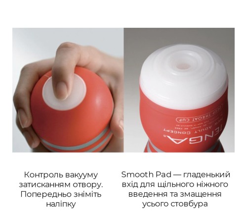 Мастурбатор Tenga Deep Throat (Original Vacuum) Cup (глибоке горло) з вакуумною стимуляцією