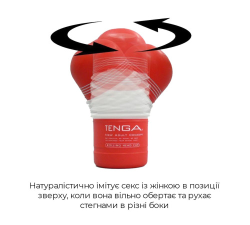 Мастурбатор Tenga Rolling Head Cup з інтенсивною стимуляцією головки