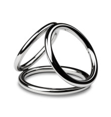 Потрійне ерекційне кільце Sinner Gear Unbendable – Triad Chamber Metal Cock and Ball Ring – Large