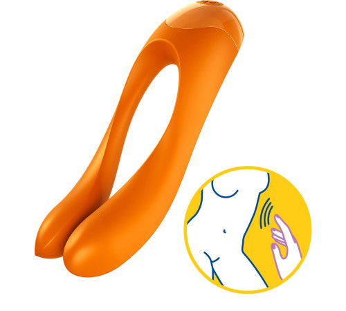 Вібратор на палець Satisfyer Candy Cane Orange