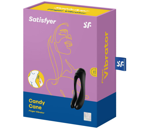 Вібратор на палець Satisfyer Candy Cane Black