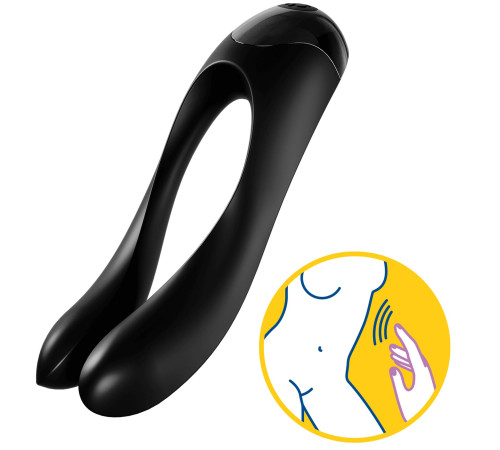 Вібратор на палець Satisfyer Candy Cane Black