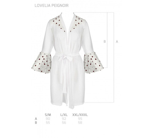 Повітряний пеньюар Passion LOVELIA PEIGNOIR S/M, white