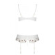 Сексуальний комплект з поясом для панчіх Passion LOVELIA SET L/XL, white