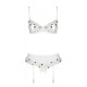 Сексуальний комплект з поясом для панчіх Passion LOVELIA SET L/XL, white