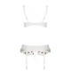 Сексуальний комплект з поясом для панчіх Passion LOVELIA SET XXL/XXXL, white