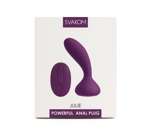 Масажер простати та вібратор точки G з пультом Svakom Julie Violet