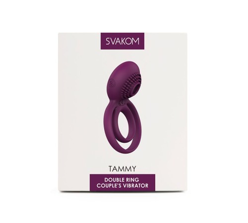 Подвійне ерекційне кільце з вібрацією Svakom Tammy Violet