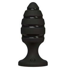 Анальний плаг зі спіральним каналом Doc Johnson Platinum Premium Silicone — The Blast — Black