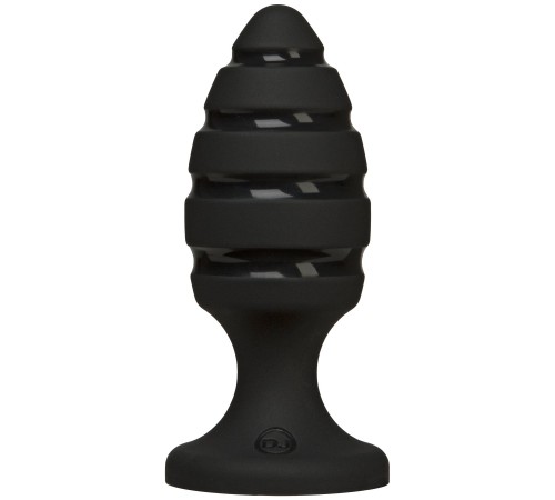 Анальний плаг зі спіральним каналом Doc Johnson Platinum Premium Silicone — The Blast — Black