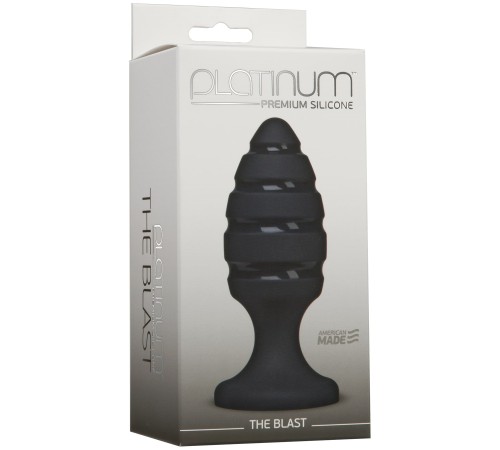 Анальний плаг зі спіральним каналом Doc Johnson Platinum Premium Silicone — The Blast — Black