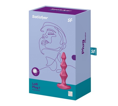 Анальний стимулятор-намистини з двома моторами Satisfyer Lolli-Plug 1 Berry