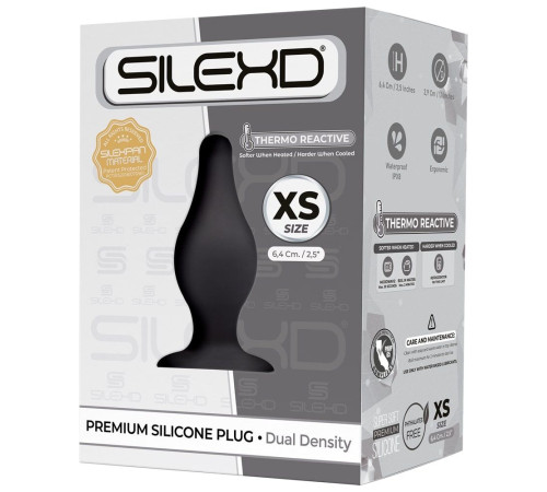 Анальна пробка SilexD (Model 2 size XS) двошарова, силікон+Silexpan, діаметр 2,9 см