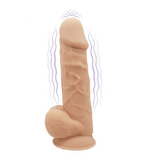 Фалоімітатор з вібрацією SilexD Norman Vibro Flesh (MODEL 1 size 8,5in), двошаровий, діаметр 5 см