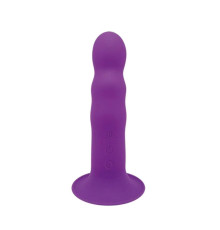 Двошаровий ділдо з вібрацією Adrien Lastic Hitsens 3 Purple, відмінно для страпона, діаметр 4 см, до