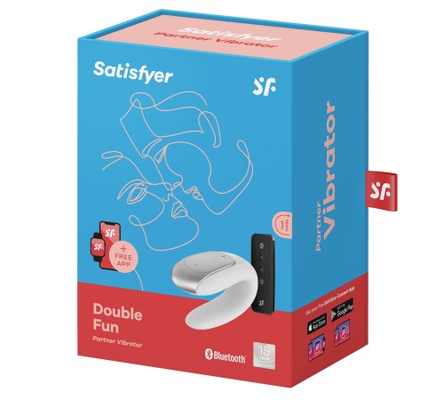 Смартвібратор для пар Satisfyer Double Fun (White) з пультом ДК