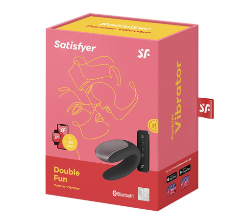 Смартвібратор для пар Satisfyer Double Fun (Black) з пультом ДК